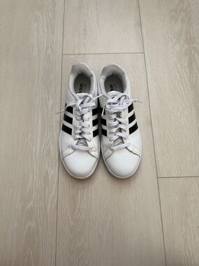 Adidas Ortholite Float Cloud Foam White Sneakers with Black Accents